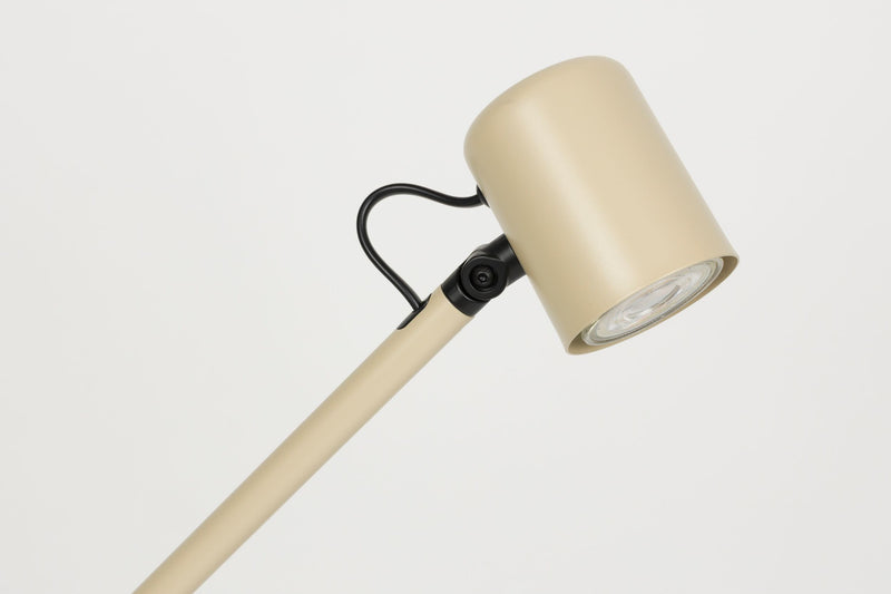 Tischlampe Aero Beige aus Metall, höhenverstellbar mit GU10-Fassung