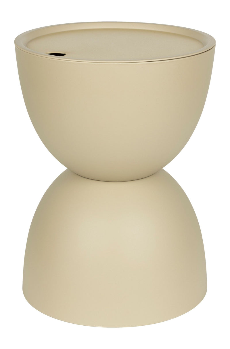 Beistelltisch Mara Beige mit abnehmbarer Tischplatte, wetterfest