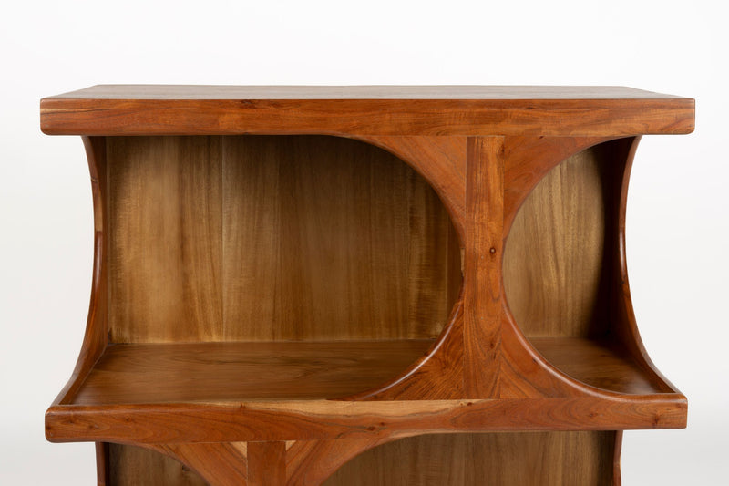 Schrank Ruben aus massivem Mangoholz, modular stapelbar, Braun