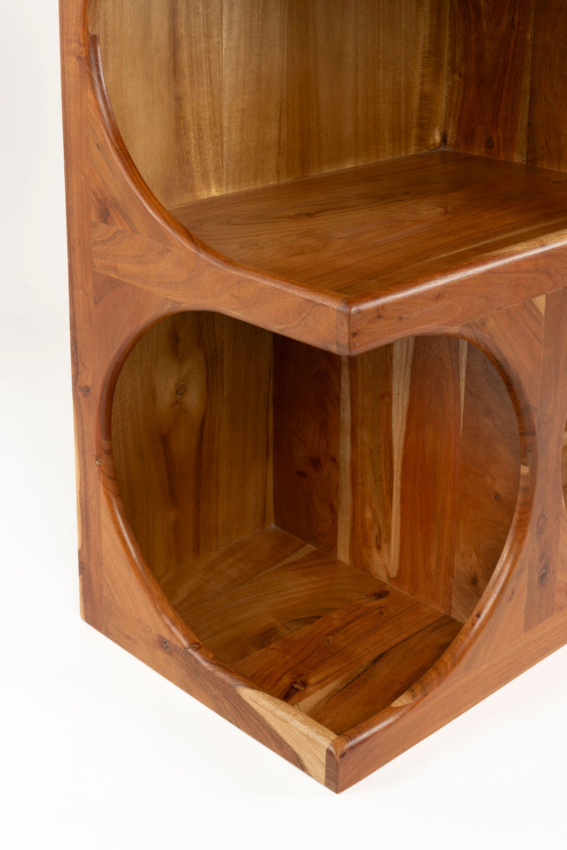 Schrank Ruben aus massivem Mangoholz, modular stapelbar, Braun