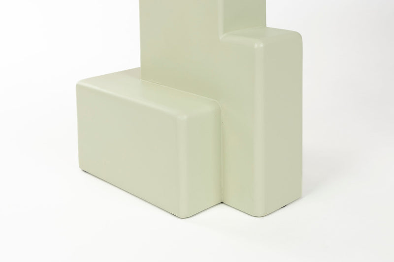 Beistelltisch Blast im Brutalismus-Design, Grün aus MDF, 35x35x50 cm