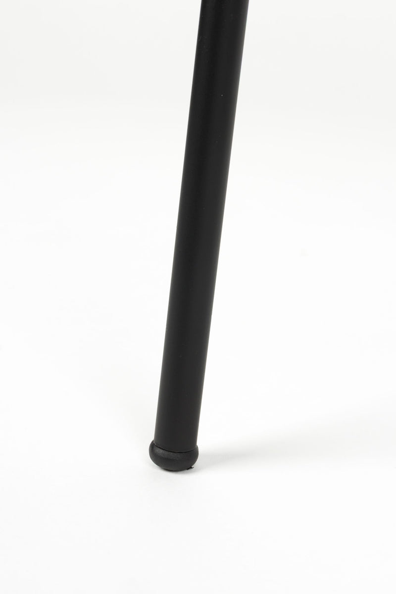 Barhocker Jolien im 2er-Set, Schwarz mit Bouclé-Bezug, Metallgestell