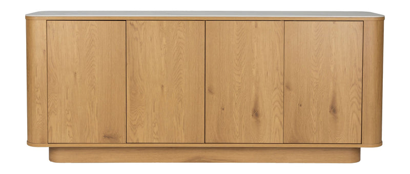 Hohes Sideboard Almira in Eiche-Optik mit Stauraum für Schlafzimmer