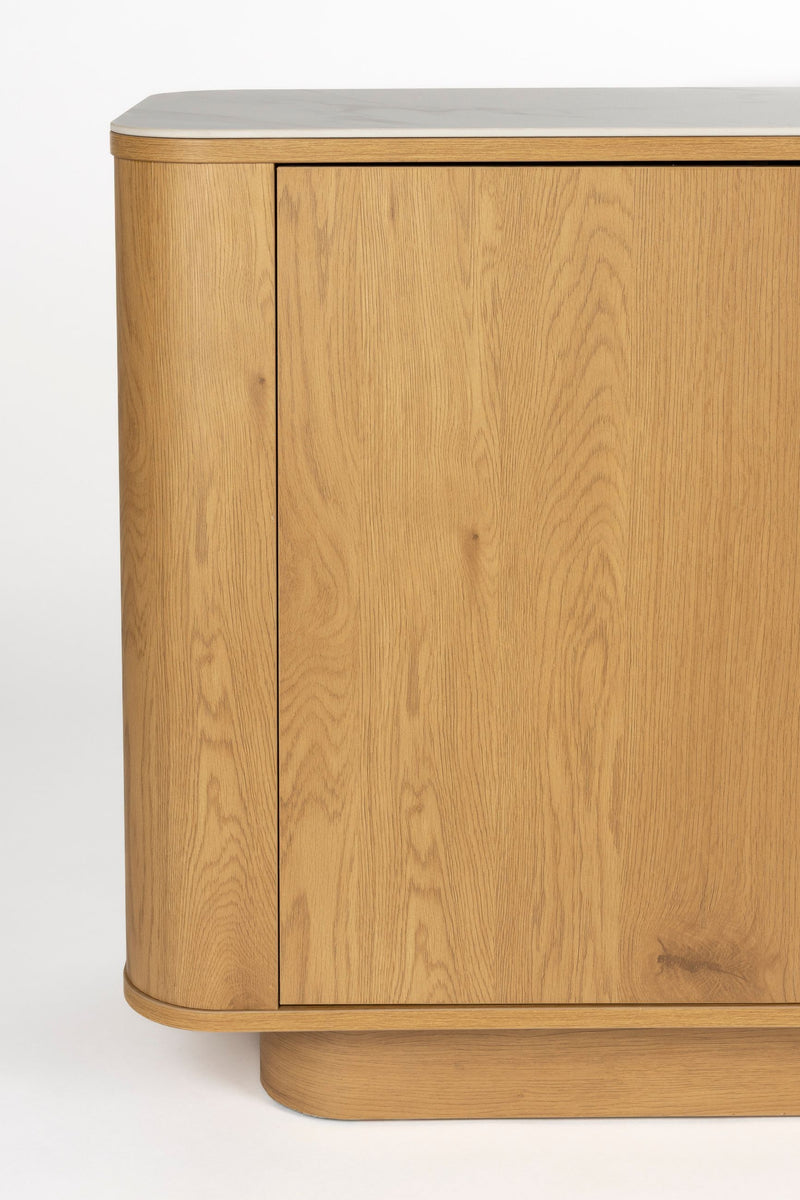 Hohes Sideboard Almira in Eiche-Optik mit Stauraum für Schlafzimmer