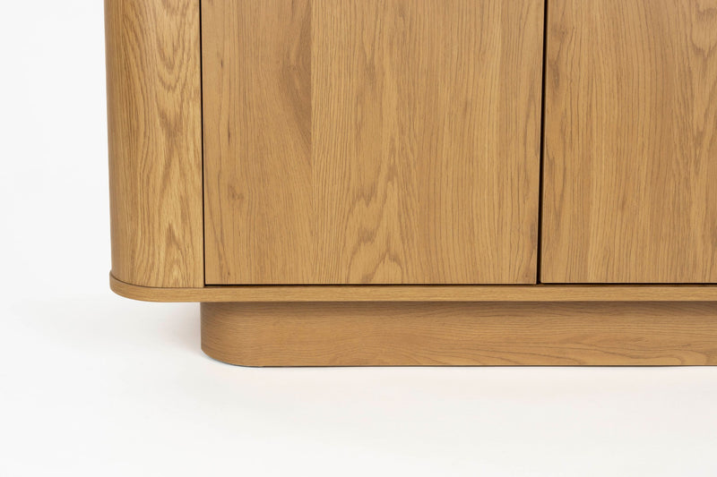 Schrank Almira Oak in Holzoptik mit Marmoroptik-Platte, 100 cm breit