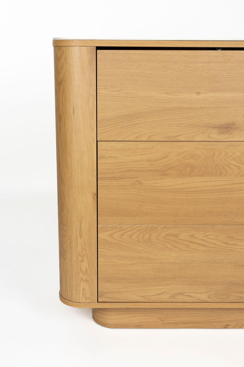 Schrank Almira Oak mit 3 Schubladen aus Holz in Eiche-Optik