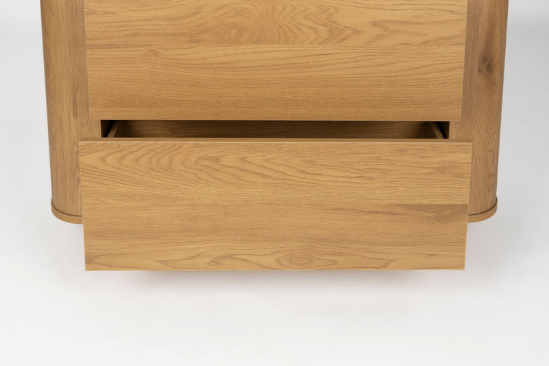 Schrank Almira Oak mit 3 Schubladen aus Holz in Eiche-Optik