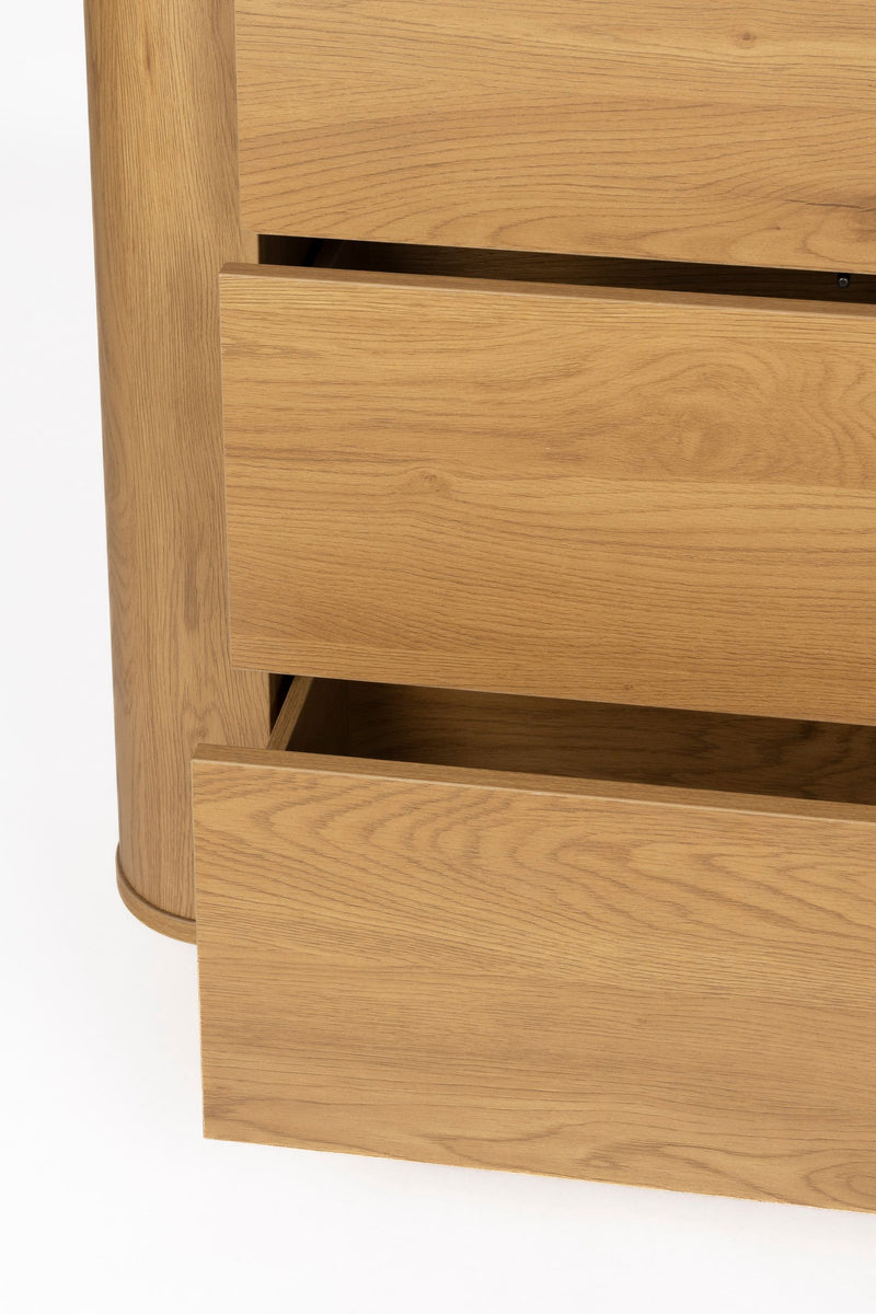 Schrank Almira Oak mit 3 Schubladen aus Holz in Eiche-Optik