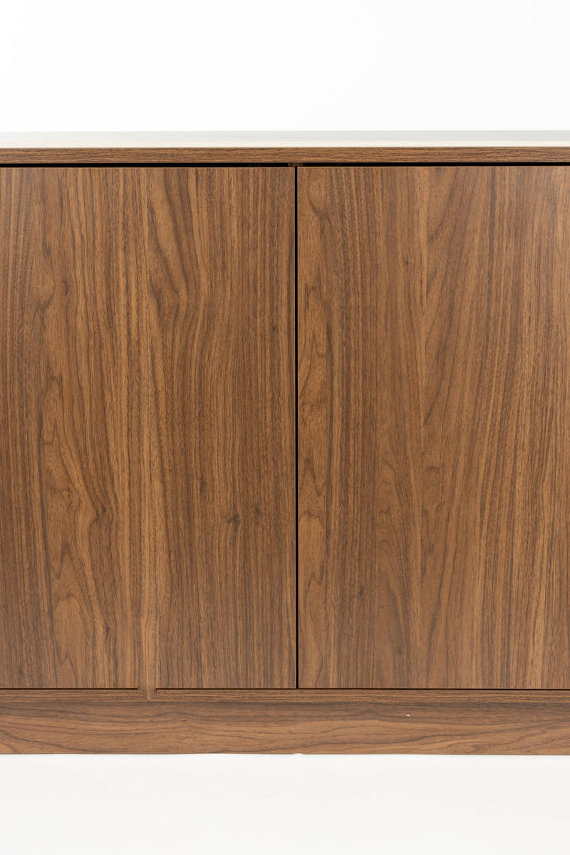 Sideboard Almira High in Walnuss-Optik mit Stauraum für Wohnzimmer