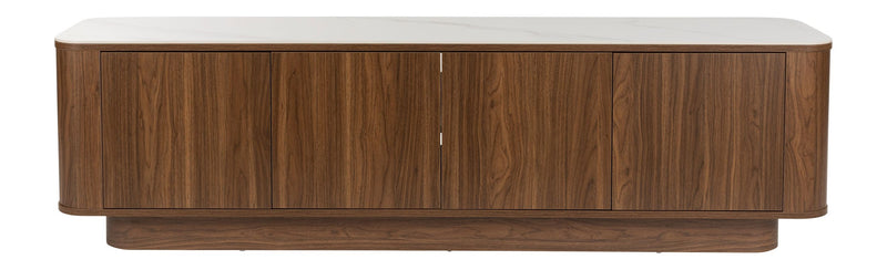 Sideboard Almira Low Walnuss mit Stauraum für Wohn- und Schlafzimmer