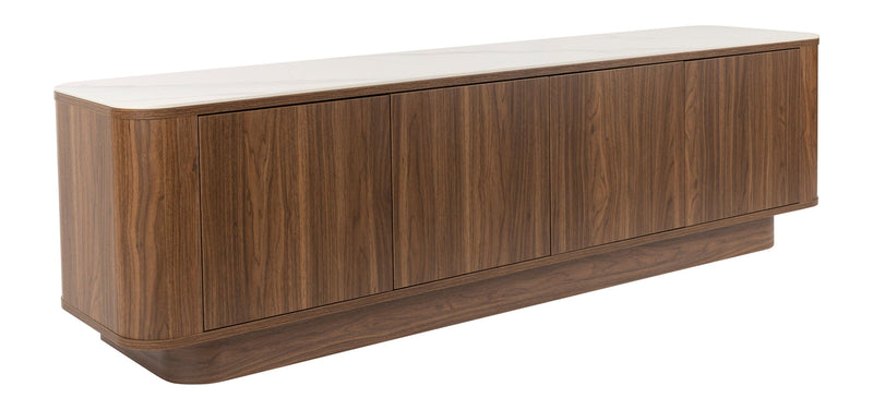 Sideboard Almira Low Walnuss mit Stauraum für Wohn- und Schlafzimmer