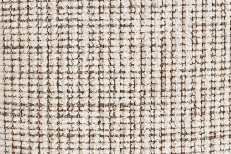 Hocker Staple Braun mit verspieltem Blockdesign aus Polyester