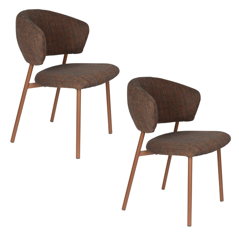 Esszimmerstuhl Jasmine im 2er-Set, Multicolour mit Metallgestell