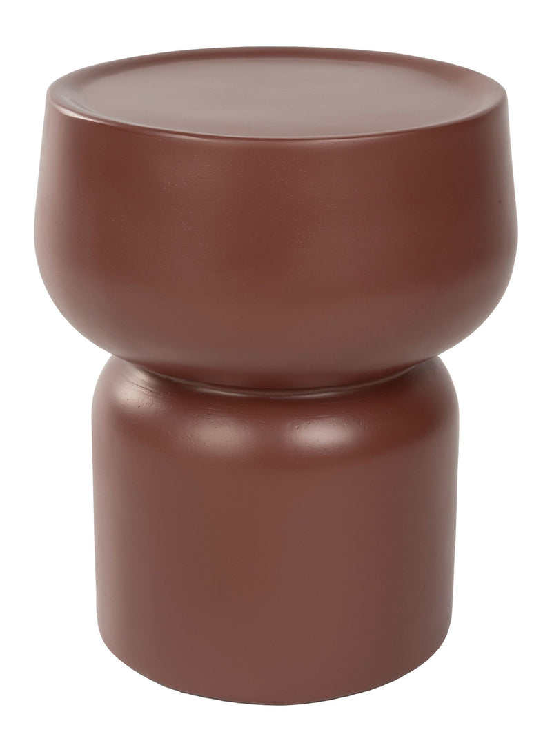 Beistelltisch Eline Terra mit runder Form aus MGO in Terracotta