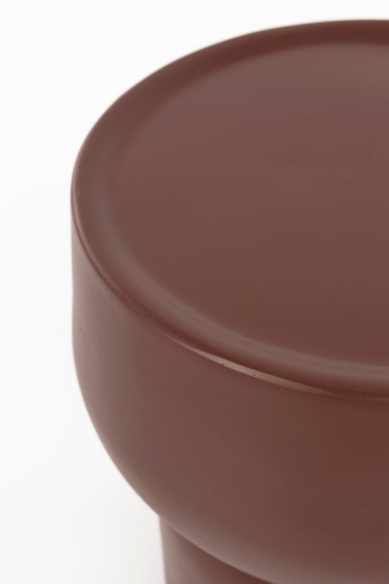 Beistelltisch Eline Terra mit runder Form aus MGO in Terracotta