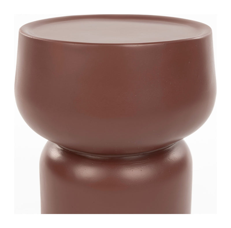 Beistelltisch Eline Terra mit runder Form aus MGO in Terracotta