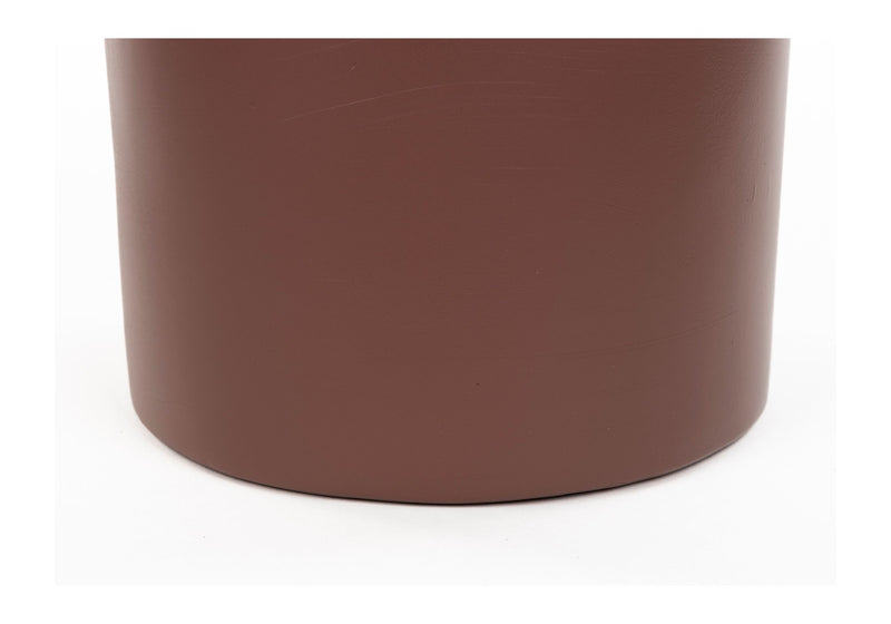 Beistelltisch Eline Terra mit runder Form aus MGO in Terracotta