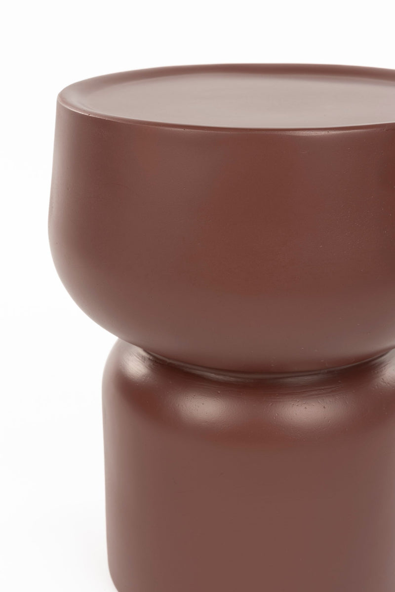 Beistelltisch Eline Terra mit runder Form aus MGO in Terracotta