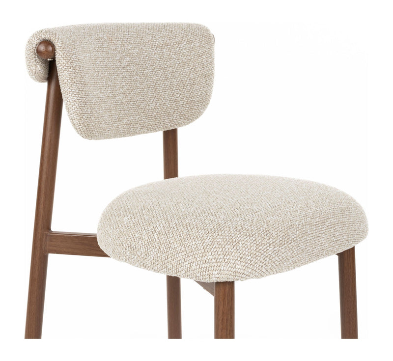 Esszimmerstuhl Lee im 2er-Set, Beige mit Stahlgestell fürs Esszimmer