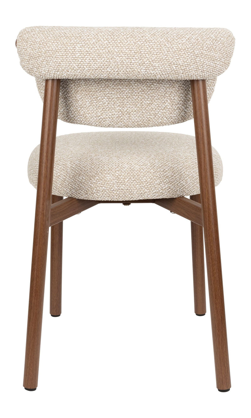 Esszimmerstuhl Lee im 2er-Set, Beige mit Stahlgestell fürs Esszimmer