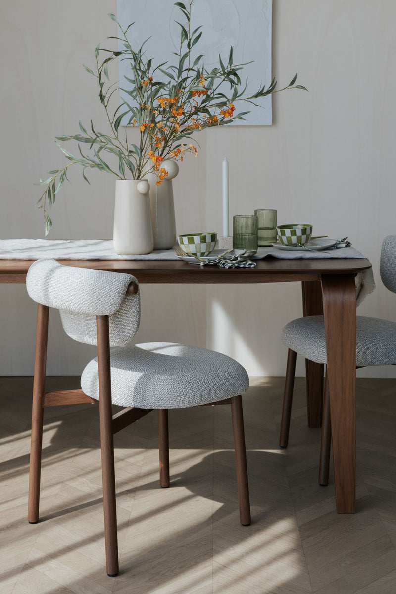 Esszimmerstuhl Lee im 2er-Set, Beige mit Stahlgestell fürs Esszimmer