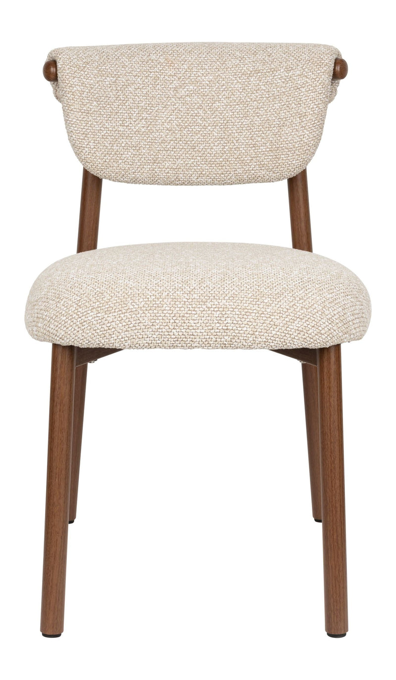 Esszimmerstuhl Lee im 2er-Set, Beige mit Stahlgestell fürs Esszimmer
