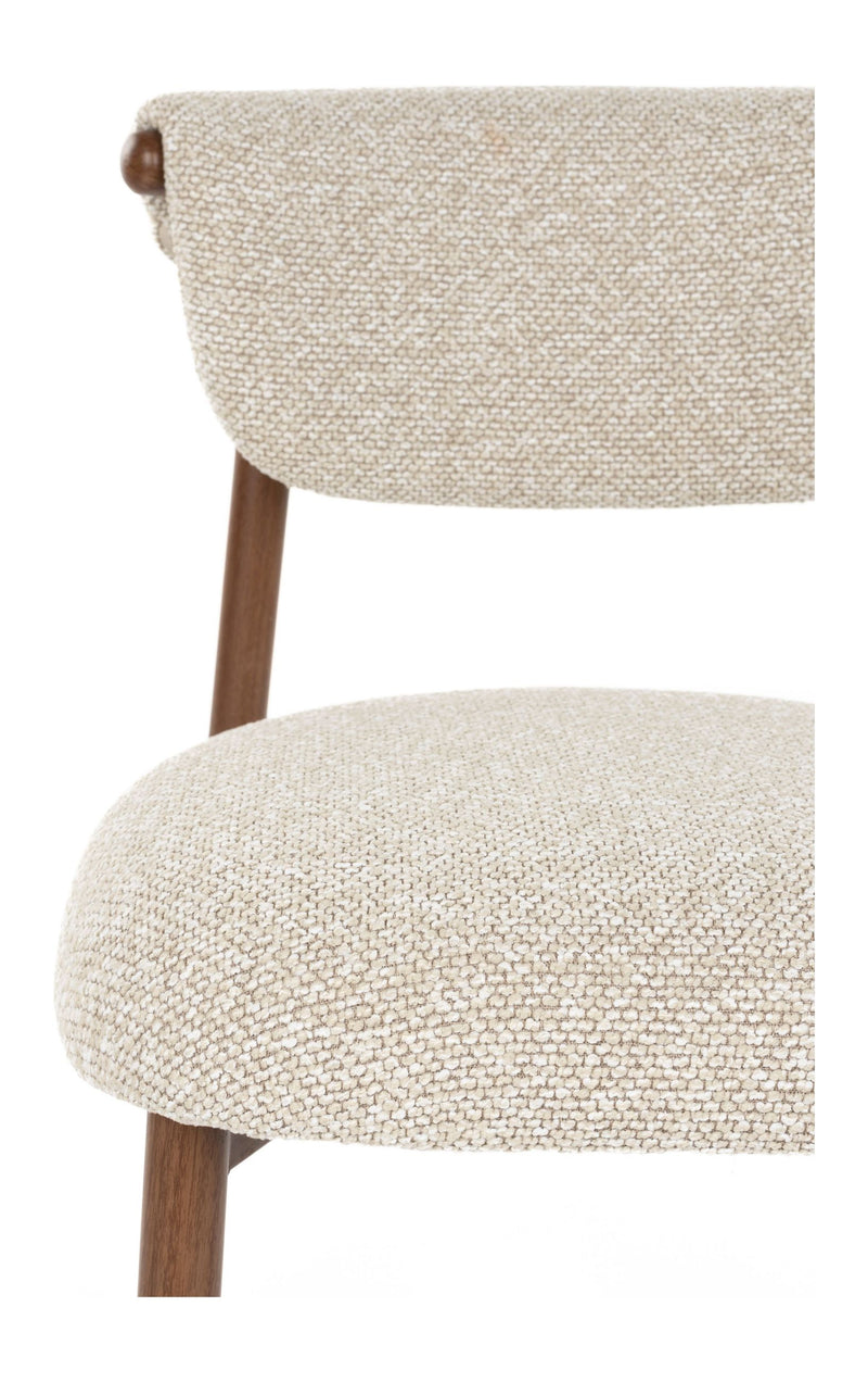Esszimmerstuhl Lee im 2er-Set, Beige mit Stahlgestell fürs Esszimmer