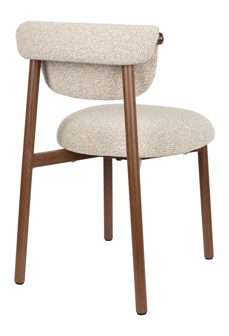 Esszimmerstuhl Lee im 2er-Set, Beige mit Stahlgestell fürs Esszimmer