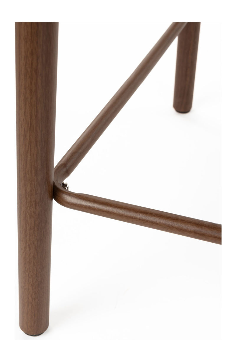 Barhocker Lee im 2er-Set, Beige mit Stoffbezug und Metallgestell