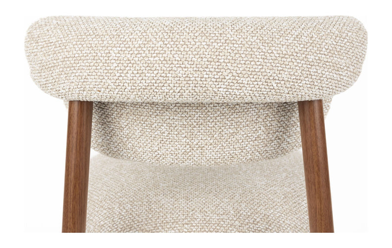 Barhocker Lee im 2er-Set, Beige mit Stoffbezug und Metallgestell