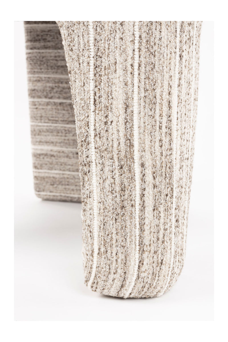 Esszimmerstuhl Vana im Dreibein-Design mit gestreiftem Bezug, Beige