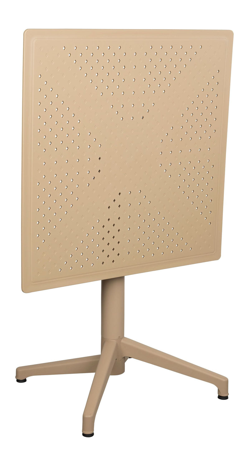 Bistrotisch George klappbar in Beige mit Metallbein für den Garten