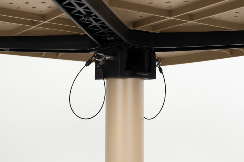 Bistrotisch George klappbar in Beige mit Metallbein für den Garten