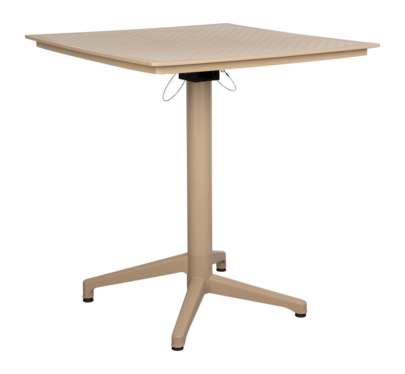 Bistrotisch George klappbar in Beige mit Metallbein für den Garten