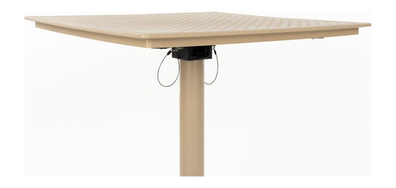 Bistrotisch George klappbar in Beige mit Metallbein für den Garten