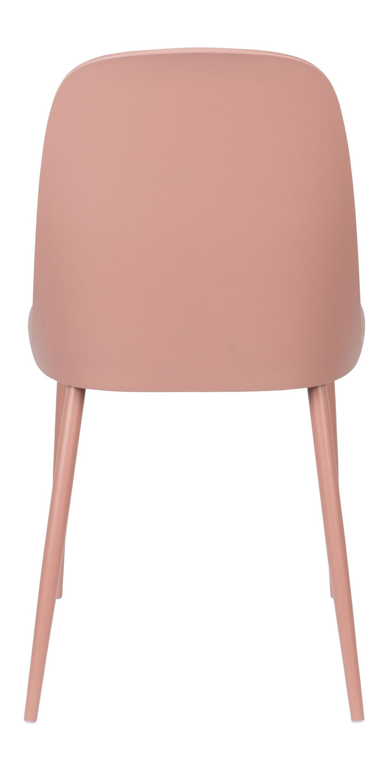 Esszimmerstuhl Pip im 2er-Set, Pink mit Kunststoffsitz & Metallbeinen