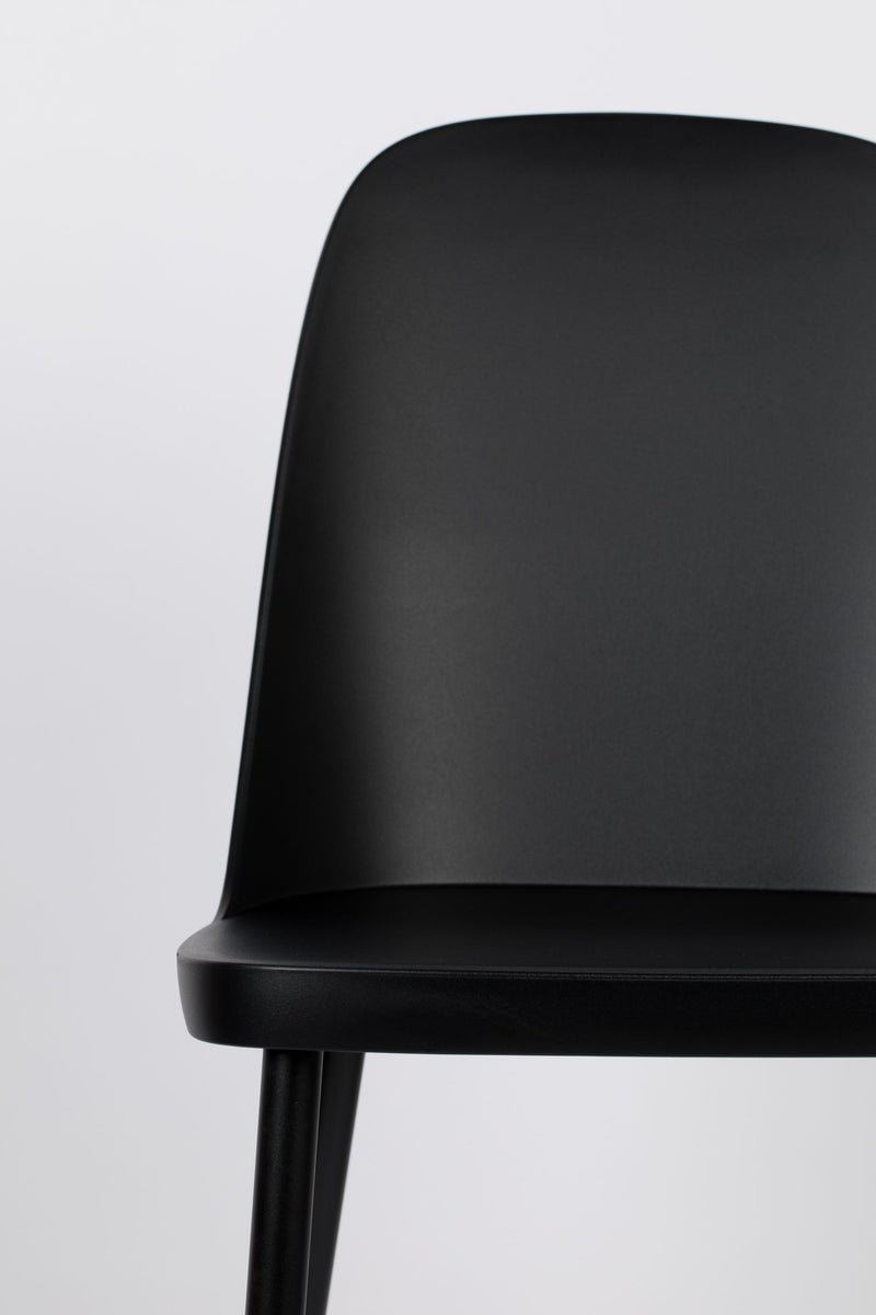 Esszimmerstuhl Pip im 2er-Set, Schwarz mit Metallbeinen für Wohnzimmer
