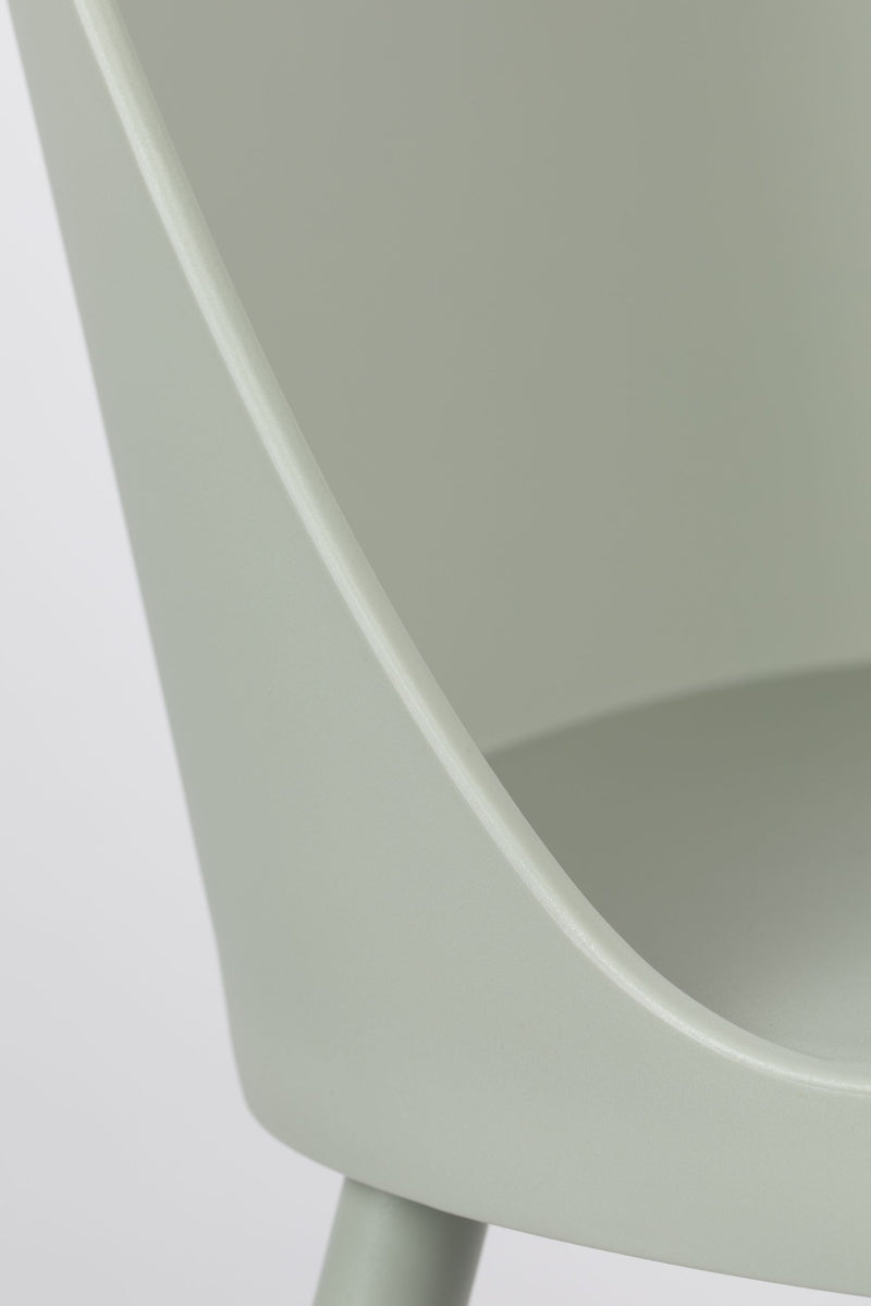 Esszimmerstuhl Pip im 2er-Set, Mint mit stabilem Metallgestell