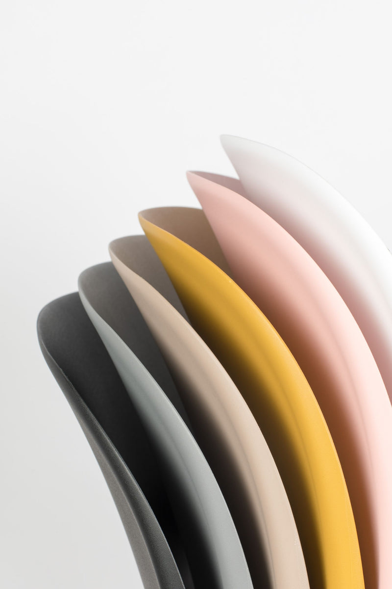 Esszimmerstuhl Stacks im 4er-Set, Gelb aus stapelbarem Kunststoff