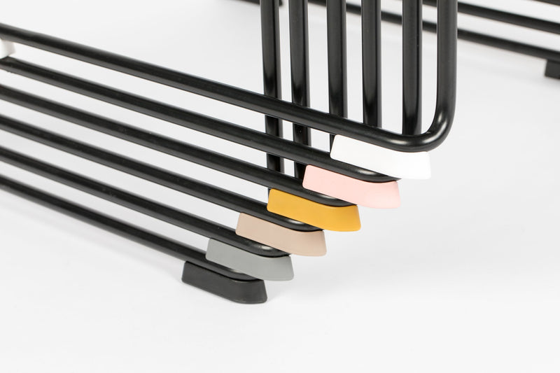 Esszimmerstuhl Stacks im 4er-Set, Grau, stapelbar aus Kunststoff