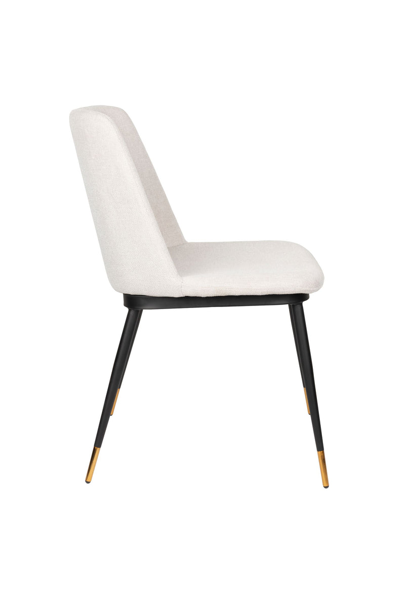 Esszimmerstuhl Lionel im 2er-Set, Beige mit elegantem Stoffbezug