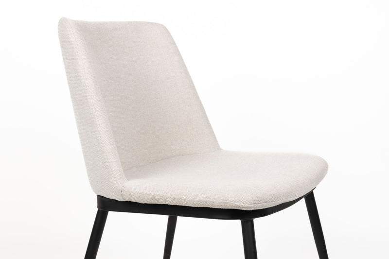 Esszimmerstuhl Lionel im 2er-Set, Beige mit elegantem Stoffbezug