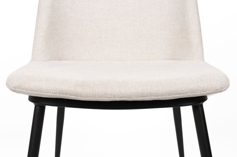 Esszimmerstuhl Lionel im 2er-Set, Beige mit elegantem Stoffbezug
