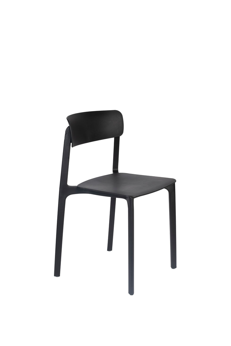 Esszimmerstuhl Clive im 4er-Set, Schwarz aus Kunststoff für Wohnzimmer