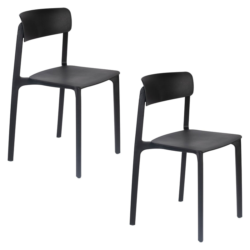Esszimmerstuhl Clive im 4er-Set, Schwarz aus Kunststoff für Wohnzimmer