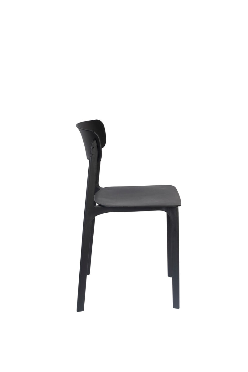 Esszimmerstuhl Clive im 4er-Set, Schwarz aus Kunststoff für Wohnzimmer