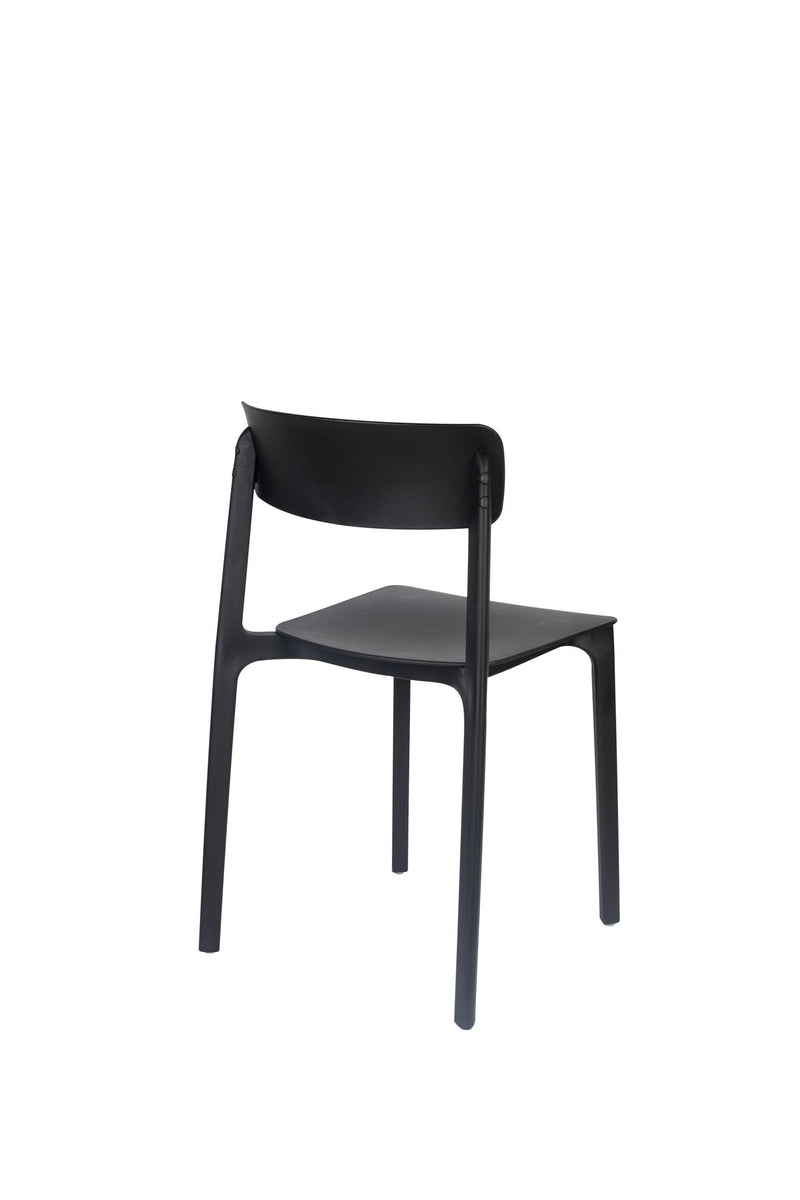 Esszimmerstuhl Clive im 4er-Set, Schwarz aus Kunststoff für Wohnzimmer