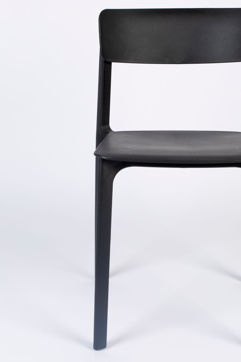 Esszimmerstuhl Clive im 4er-Set, Schwarz aus Kunststoff für Wohnzimmer