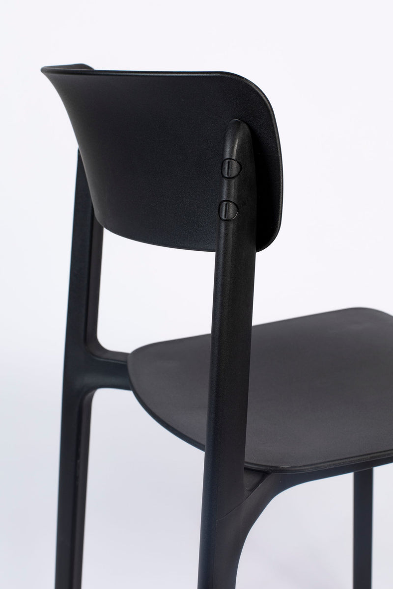 Esszimmerstuhl Clive im 4er-Set, Schwarz aus Kunststoff für Wohnzimmer