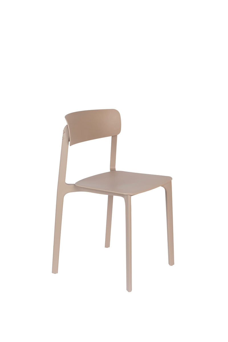 Esszimmerstuhl Clive im 4er-Set aus Kunststoff, Hellbraun fürs Zimmer
